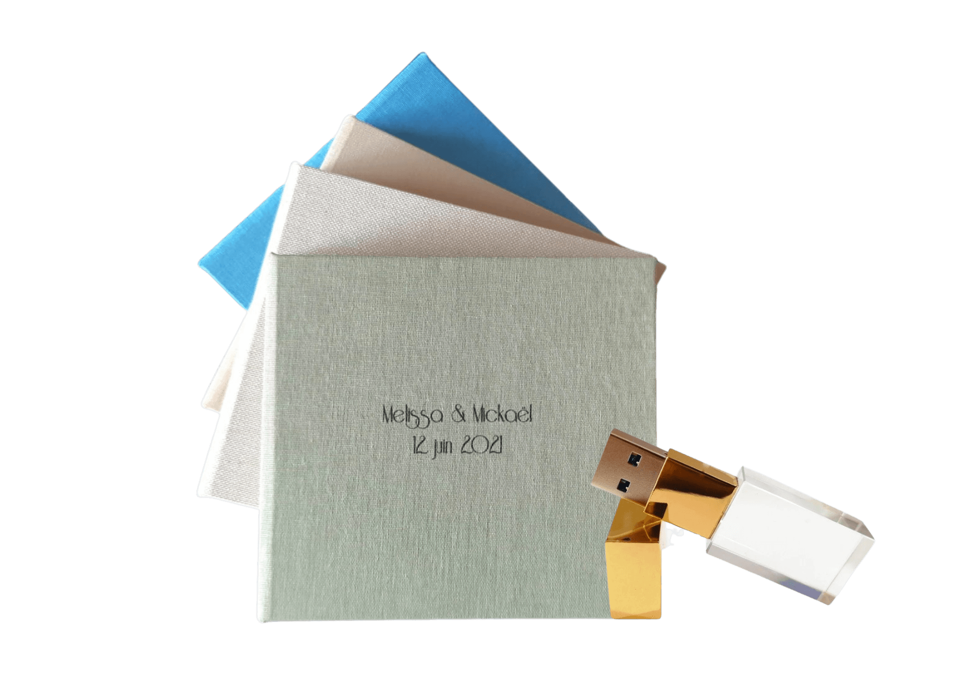 Linen box for custom USB drive