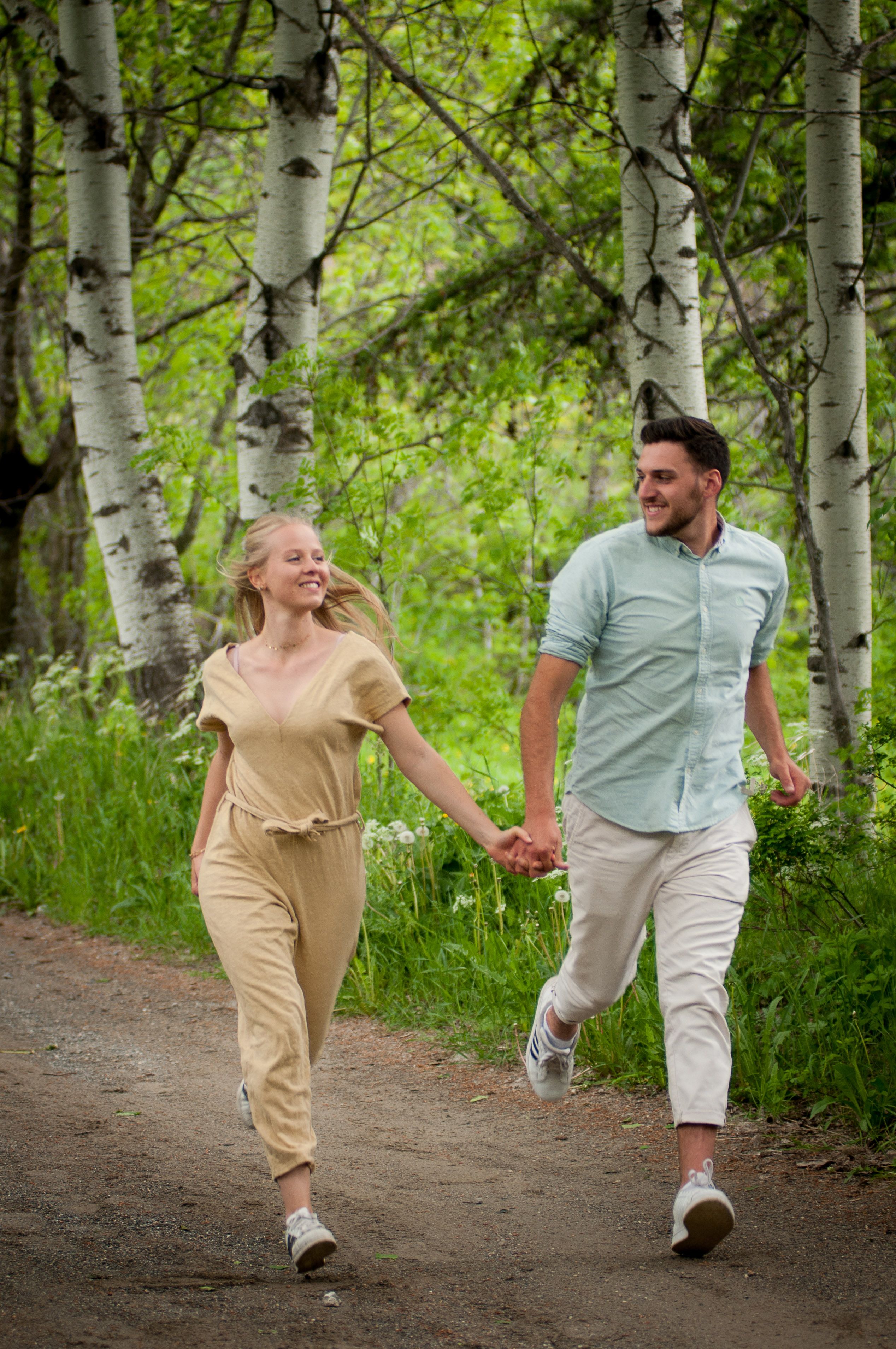 Engagement photography session in the French Alps — Serre Chevalier